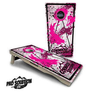 Paint Splatter CS Logo Cornhole Boards - Pro Solution Lite Series by Cornhole Solutions, custom cornhole board detail photo 12