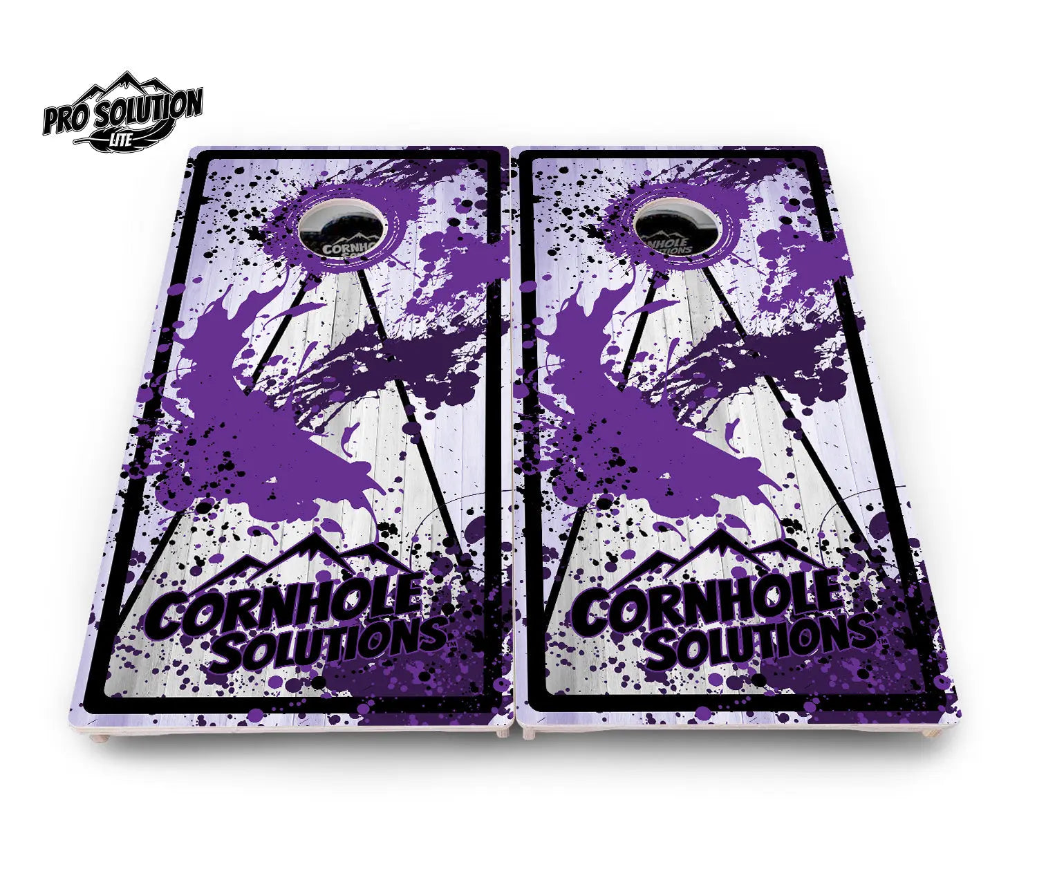 Paint Splatter CS Logo Cornhole Boards - Pro Solution Lite Series by Cornhole Solutions, custom cornhole board detail photo 15
