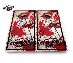 Paint Splatter CS Logo Cornhole Boards - Pro Solution Lite Series by Cornhole Solutions, custom cornhole board detail photo 17