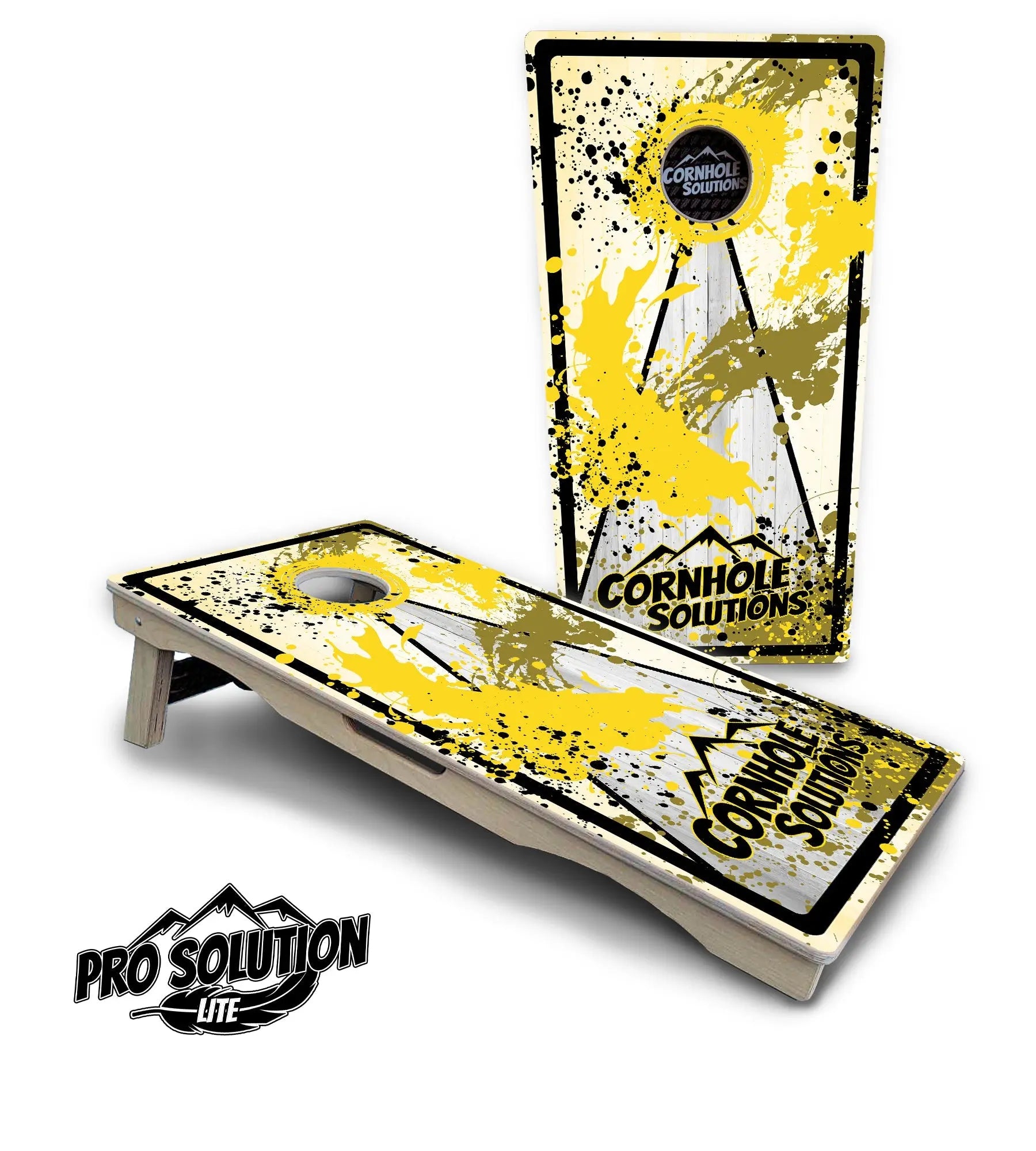 Paint Splatter CS Logo Cornhole Boards - Pro Solution Lite Series by Cornhole Solutions, custom cornhole board detail photo 18