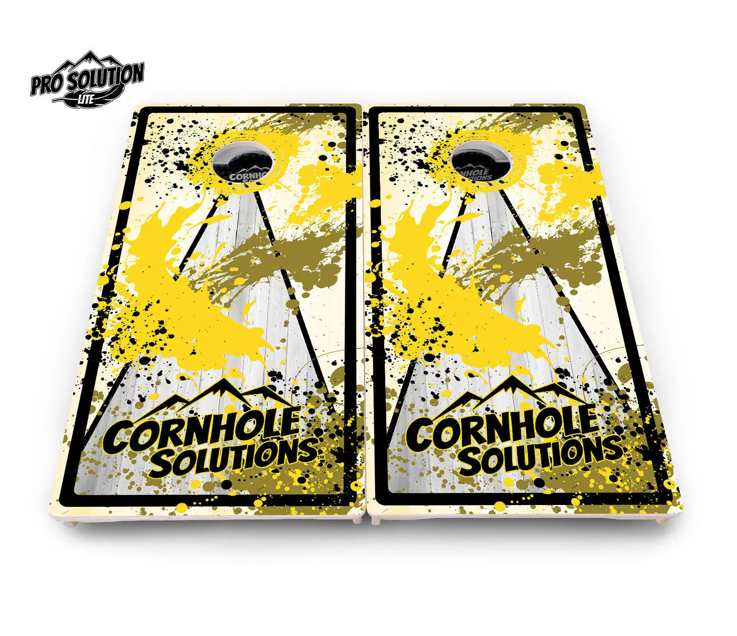 Paint Splatter CS Logo Cornhole Boards - Pro Solution Lite Series by Cornhole Solutions, custom cornhole board detail photo 19