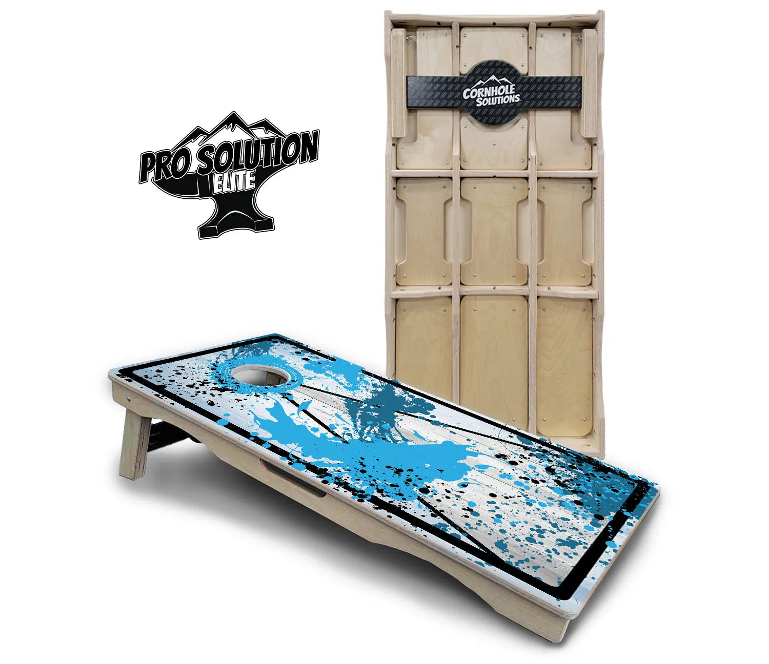 Paint Splatter Cornhole Boards - Pro Solution Elite Series by Cornhole Solutions, custom cornhole board detail photo 2