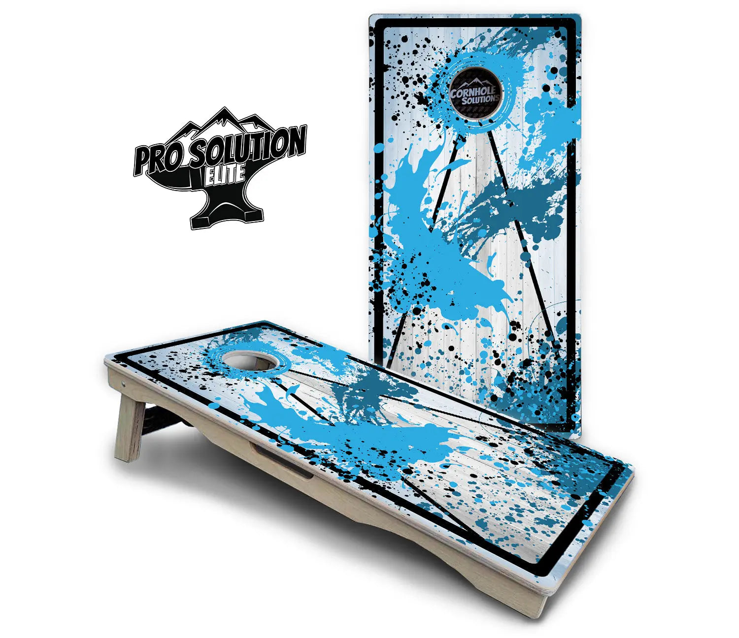 Paint Splatter Cornhole Boards - Pro Solution Elite Series by Cornhole Solutions, custom cornhole board detail photo 3