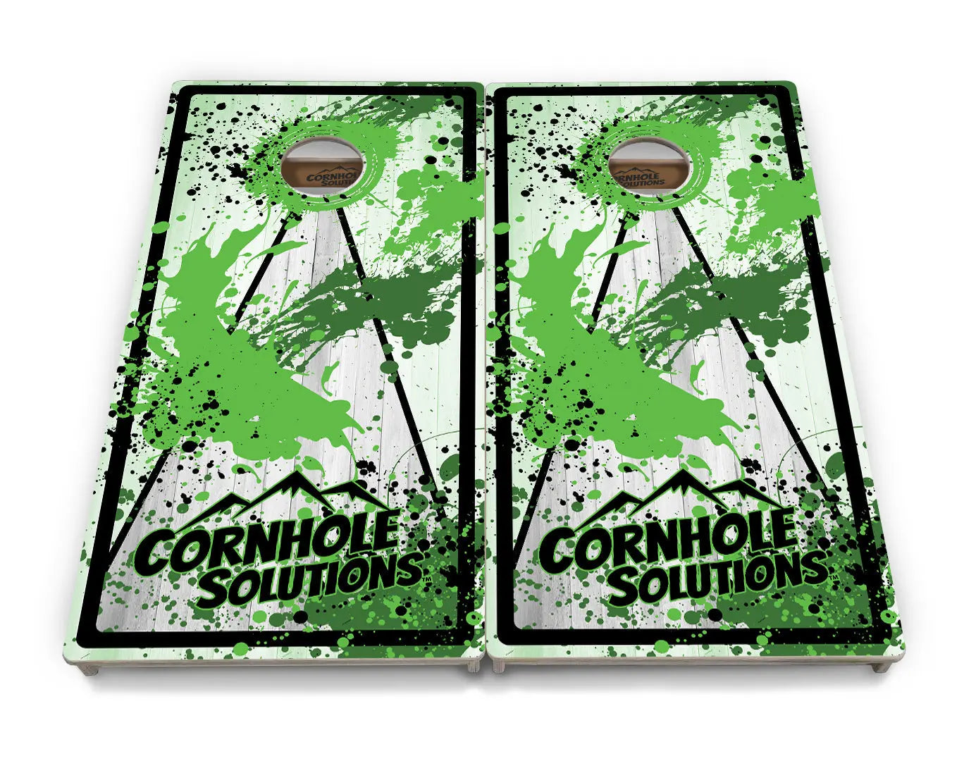 Paint Splatter Cornhole Boards - Professional Tournament Series by Cornhole Solutions, custom cornhole board detail photo 3