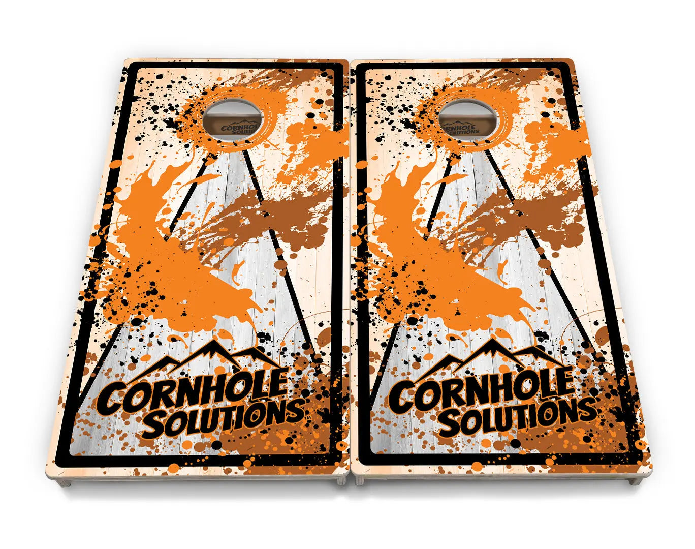 Paint Splatter Cornhole Boards - Professional Tournament Series by Cornhole Solutions, custom cornhole board detail photo 5