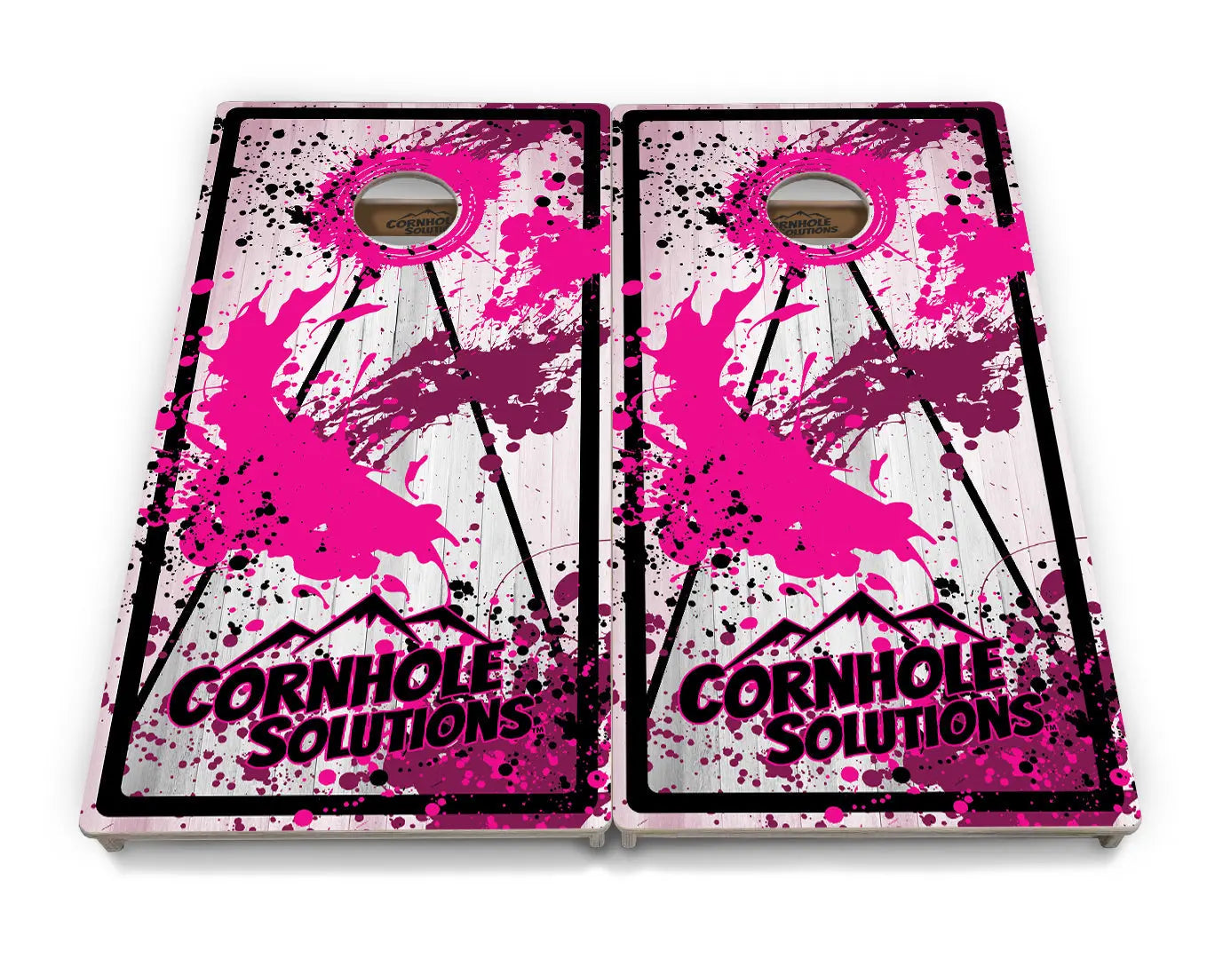 Paint Splatter Cornhole Boards - Professional Tournament Series by Cornhole Solutions, custom cornhole board detail photo 6
