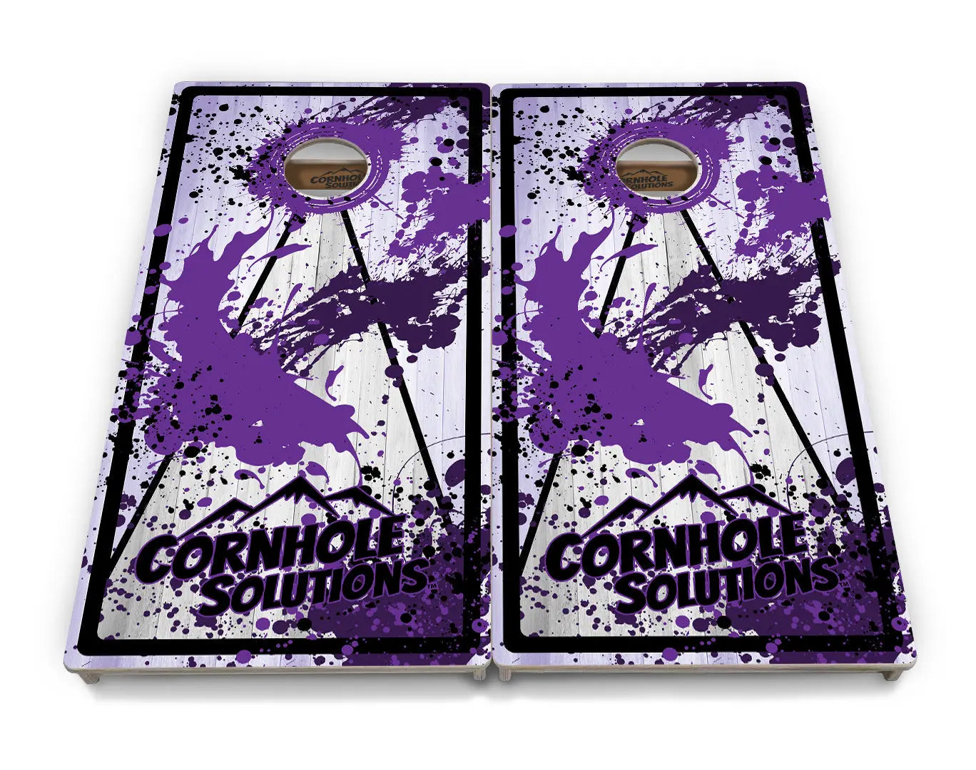 Paint Splatter Cornhole Boards - Professional Tournament Series by Cornhole Solutions, custom cornhole board detail photo 7
