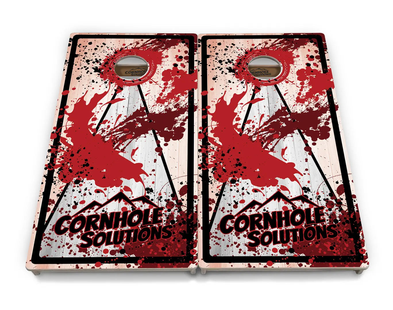 Paint Splatter Cornhole Boards - Professional Tournament Series by Cornhole Solutions, custom cornhole board detail photo 8