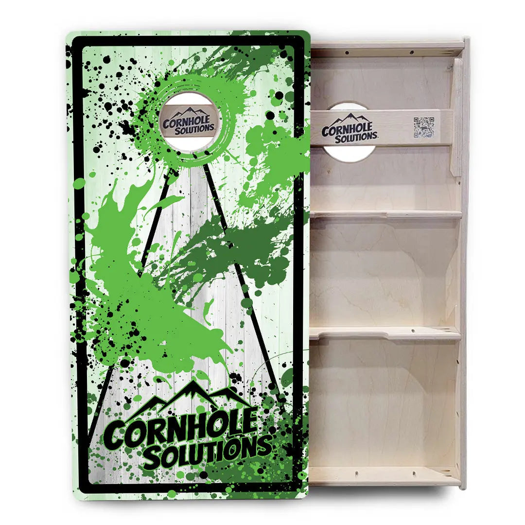 Paint Splatter Cornhole Boards - Professional Tournament Series by Cornhole Solutions, custom cornhole board detail photo 14