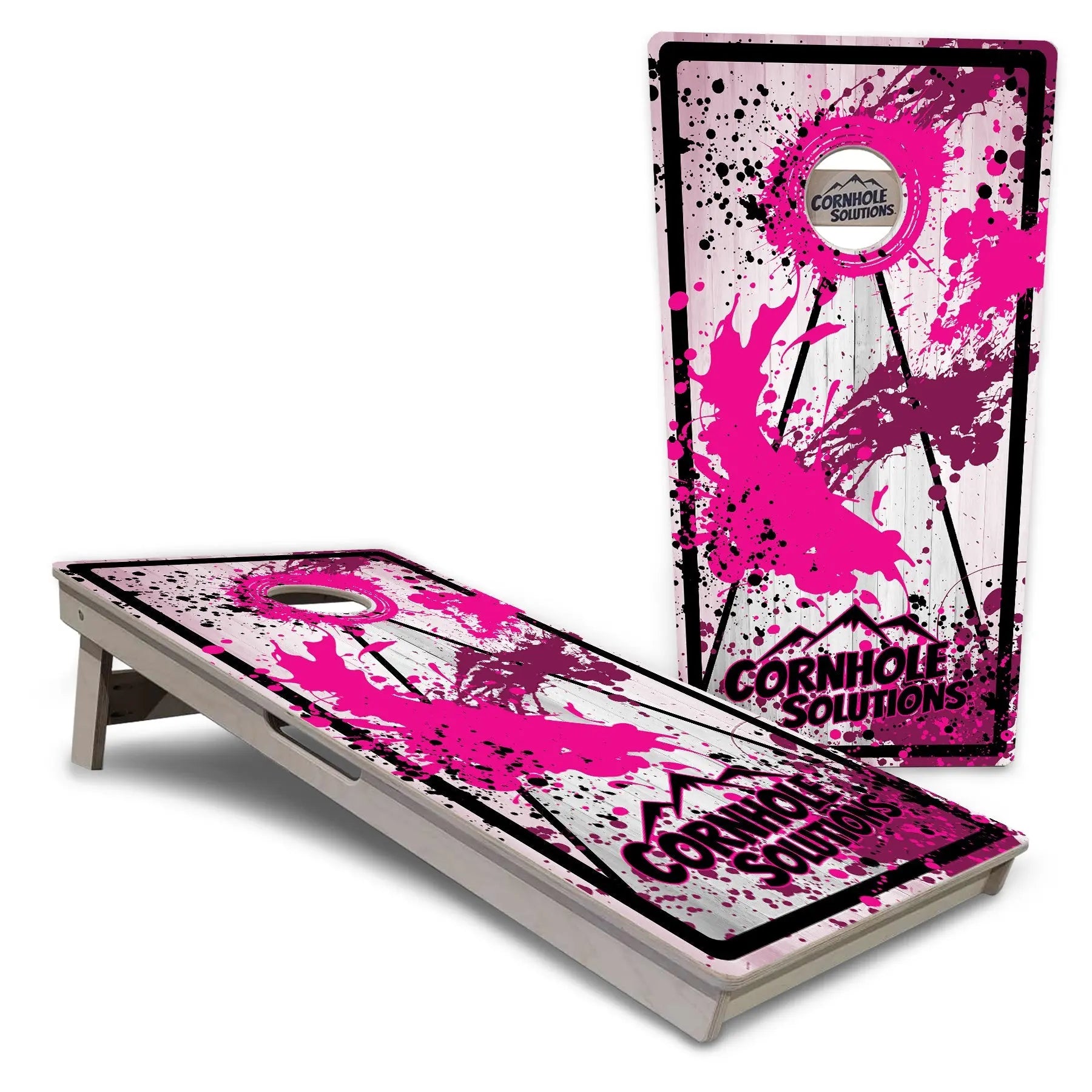 Paint Splatter Cornhole Boards - Professional Tournament Series by Cornhole Solutions, custom cornhole board detail photo 17