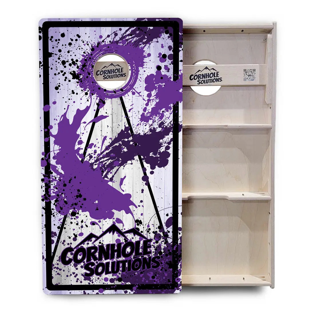Paint Splatter Cornhole Boards - Professional Tournament Series by Cornhole Solutions, custom cornhole board detail photo 19