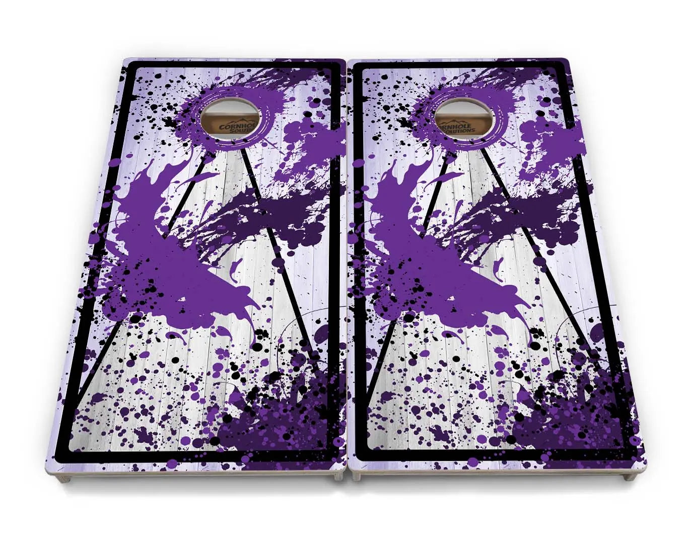Paint Splatter Cornhole Boards - Professional Tournament Series by Cornhole Solutions, custom cornhole board detail photo 7