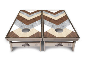 Pallet Wood Pattern Cornhole Boards - Professional Tournament Series by Cornhole Solutions, custom cornhole board detail photo 2