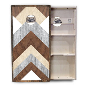 Pallet Wood Pattern Cornhole Boards - Professional Tournament Series by Cornhole Solutions, custom cornhole board detail photo 4