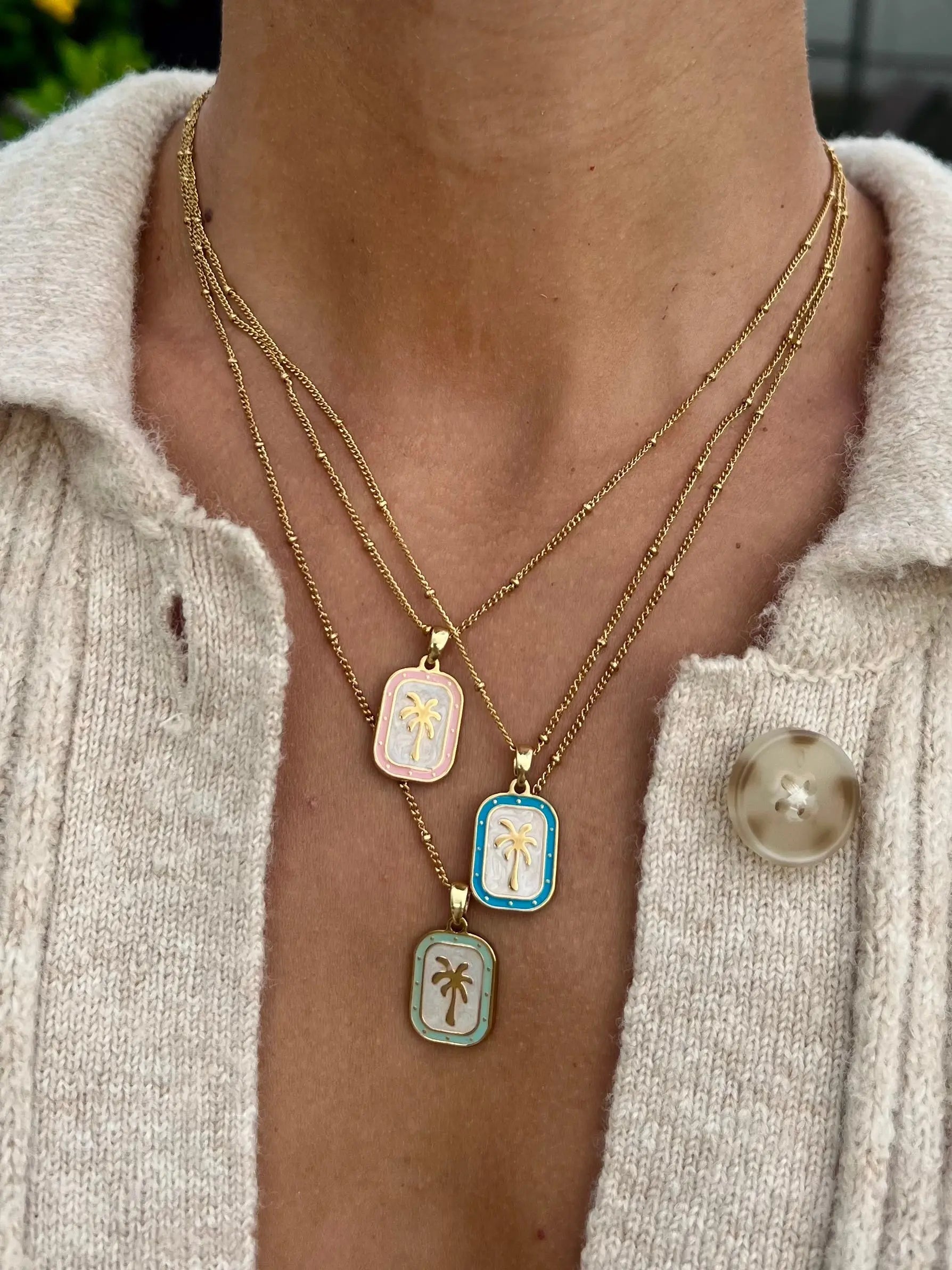 Palms Necklace - Blue HALT