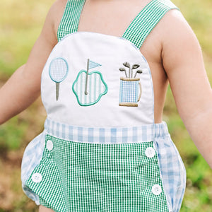 Par-Tee Golf Sunsuit by Seven Lantern Lane, Southern lifestyle apparel main product photo