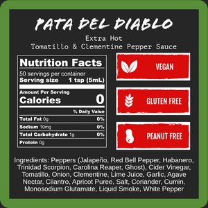 Pata del Diablo - Extra Hot Tomatillo & Tangerine (9oz)