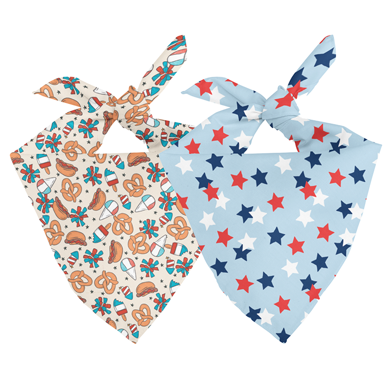Patriotic Summer Reversible Dog Bandana
