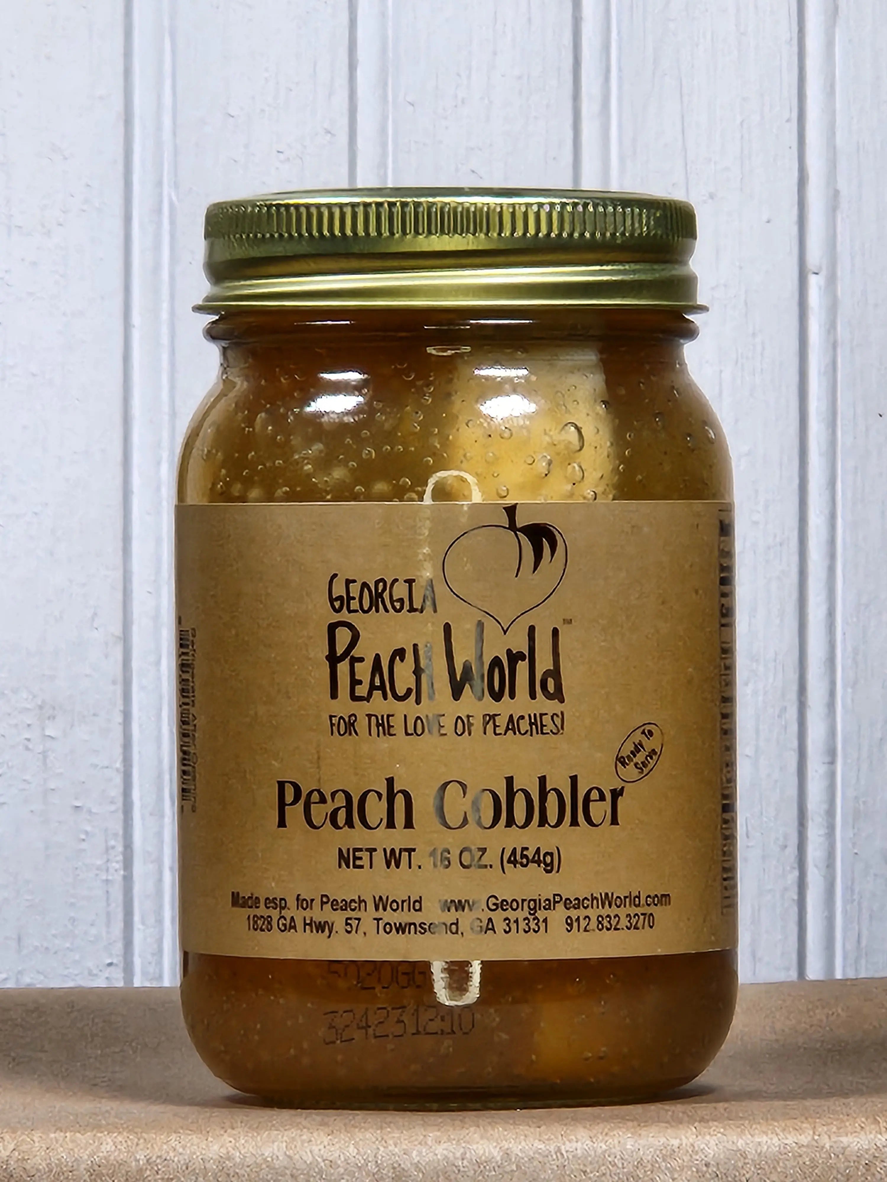 Peach Cobbler in- a- jar Georgia Peach World