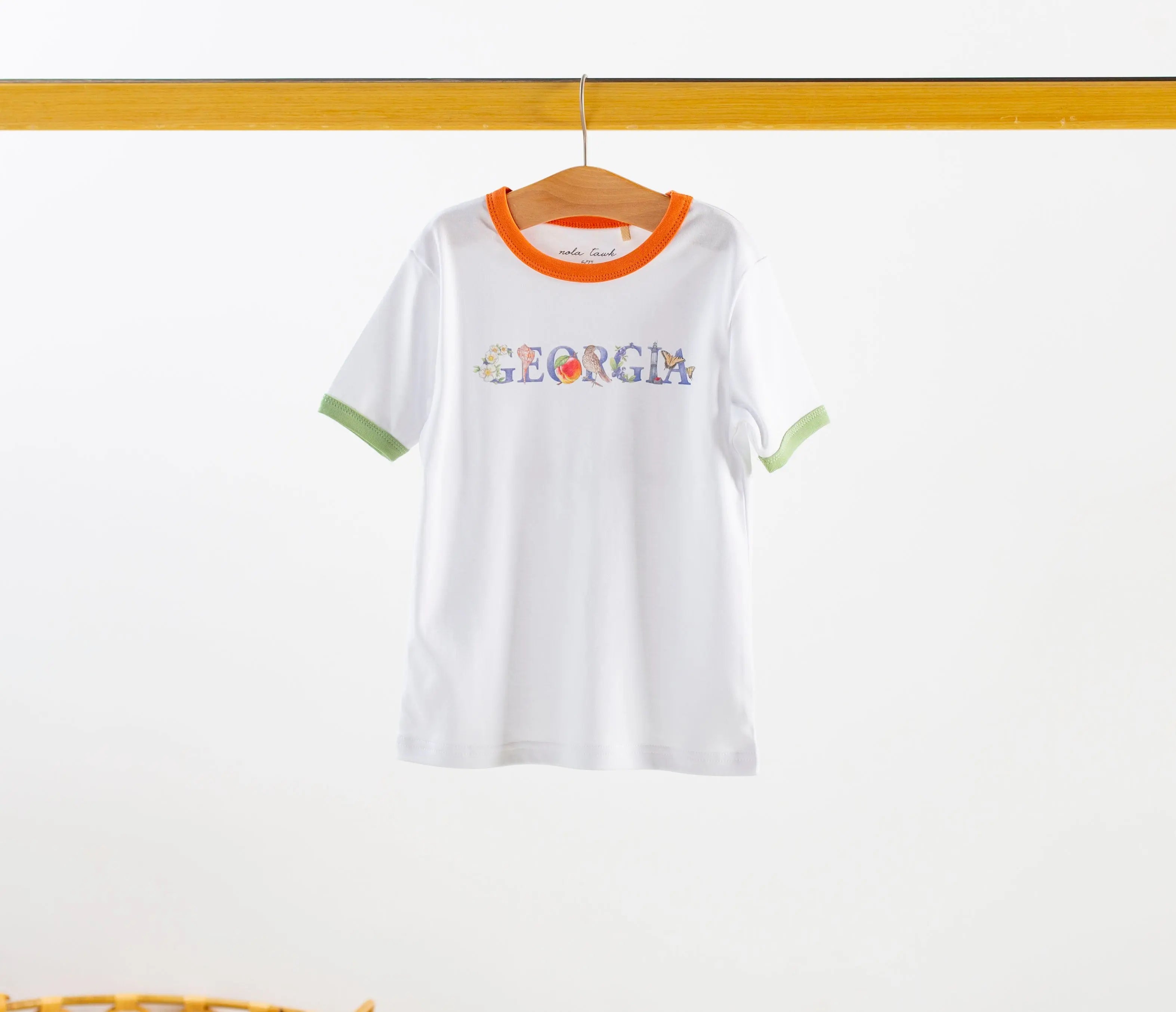 Peachy Georgia Organic Cotton Tee Nola Tawk