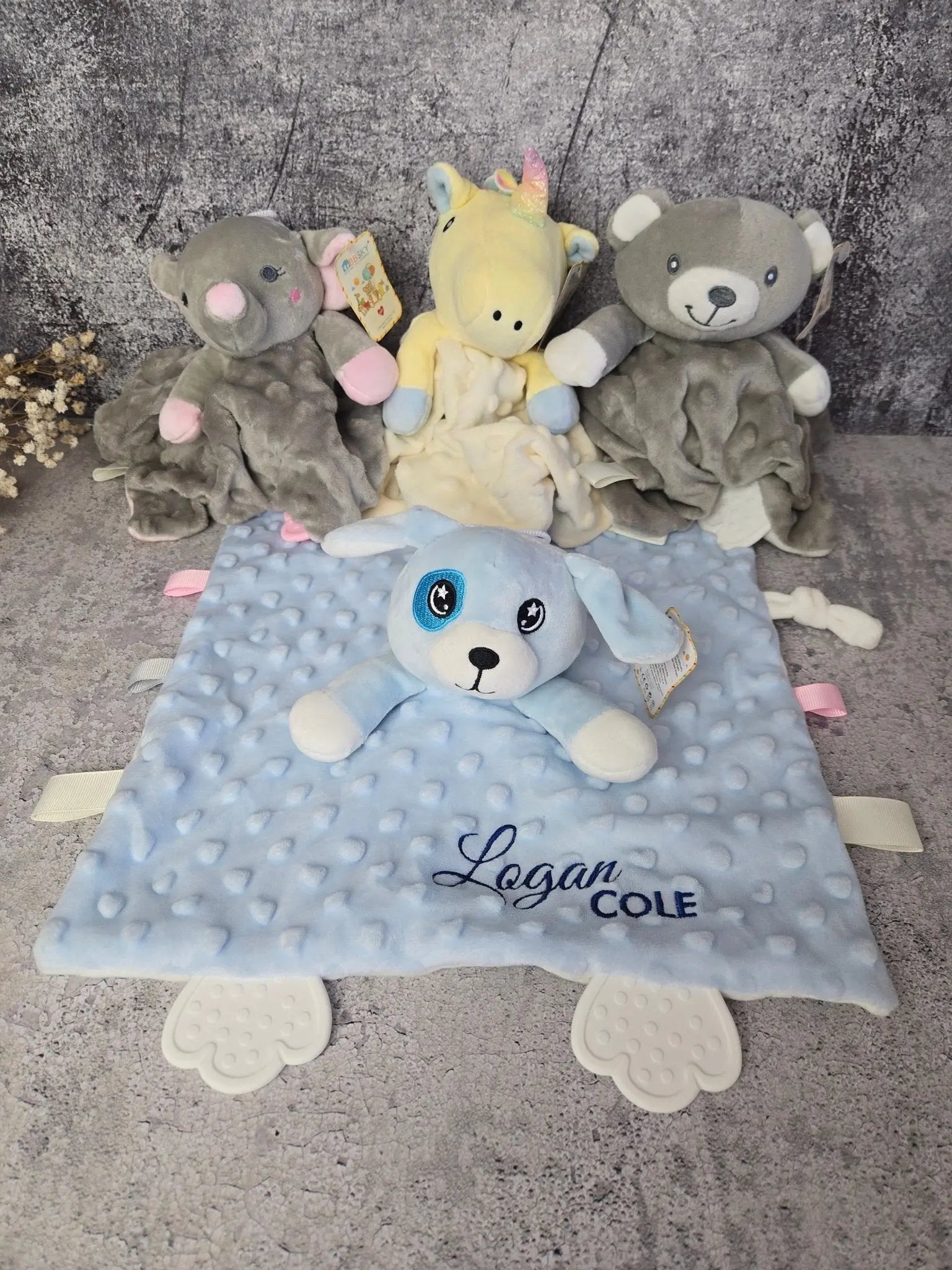 Personalized Baby Lovey by EverLee Creations, children's boutique clothing detail photo 6