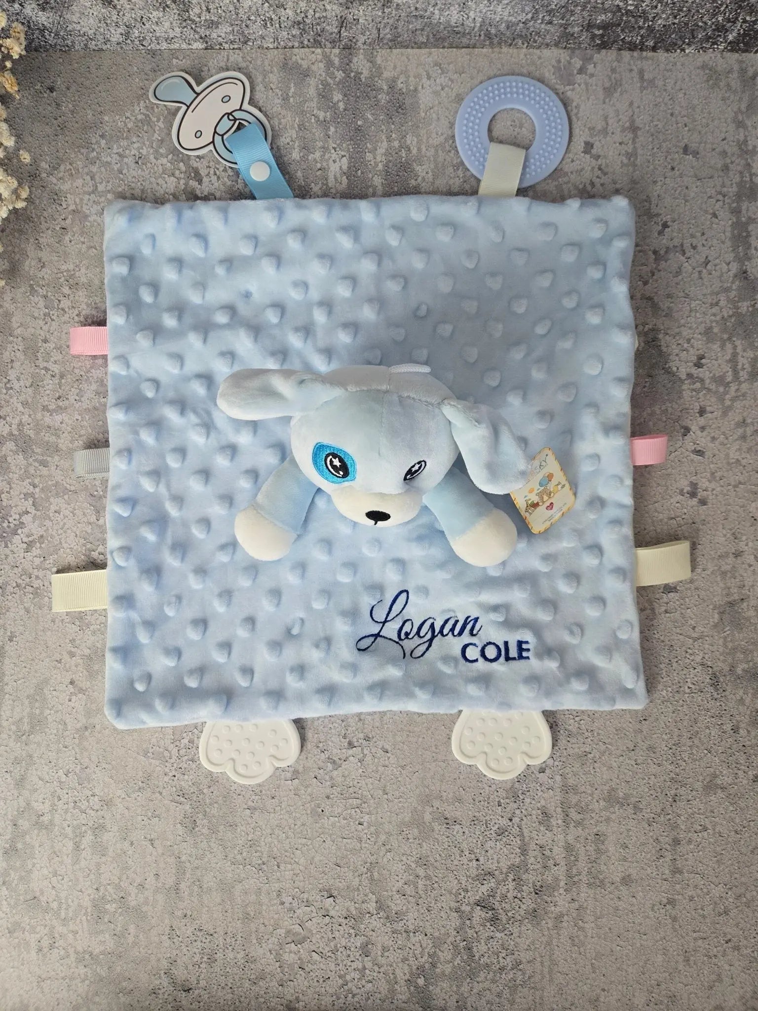 Personalized Baby Lovey by EverLee Creations, children's boutique clothing detail photo 8