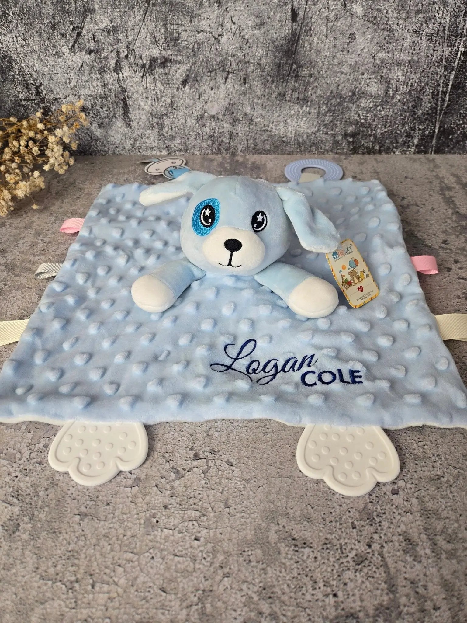 Personalized Baby Lovey by EverLee Creations, children's boutique clothing detail photo 9