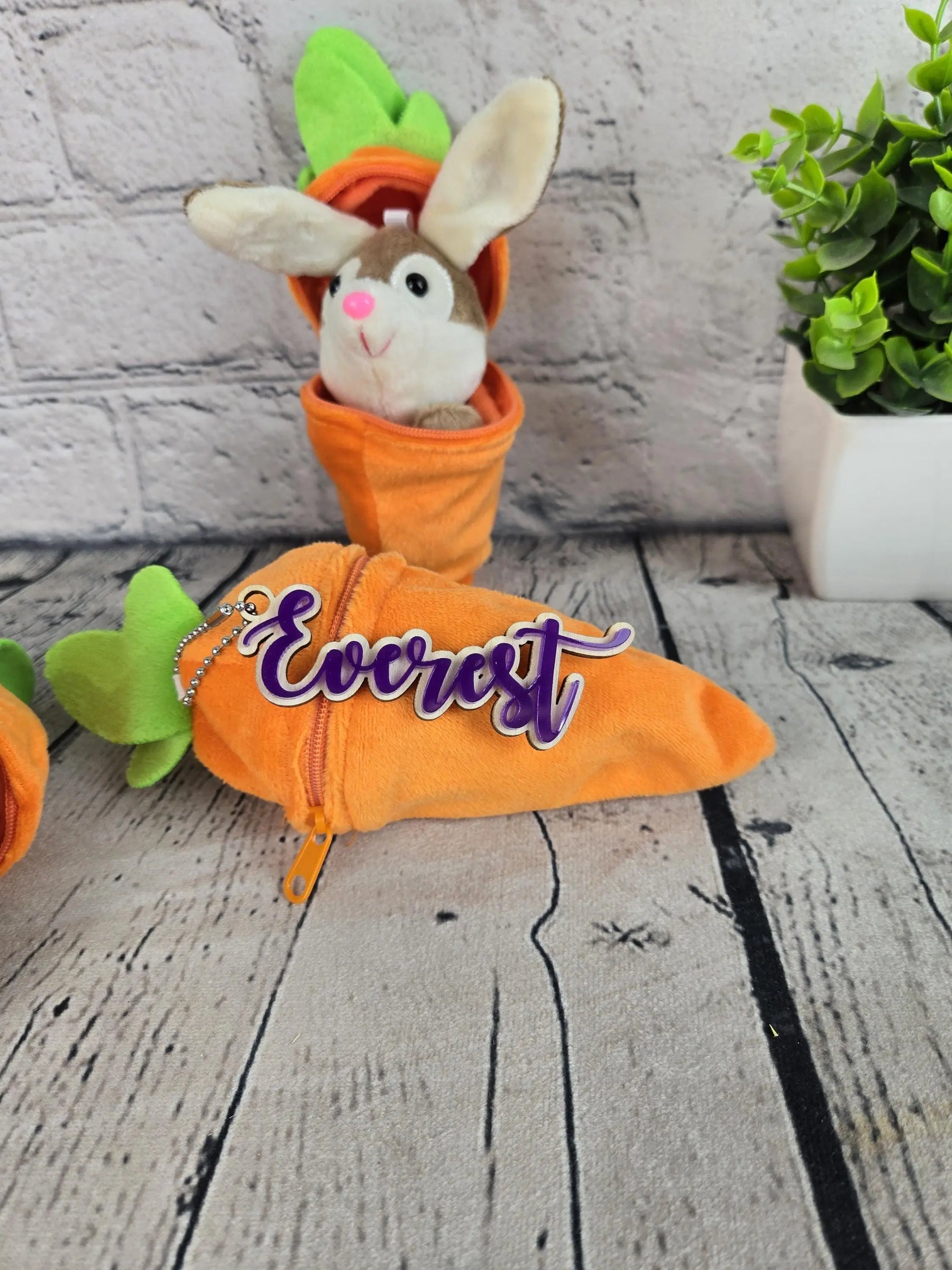 Personalized Bunny Rabbit Key Chain by EverLee Creations, Southern home decor main product photo