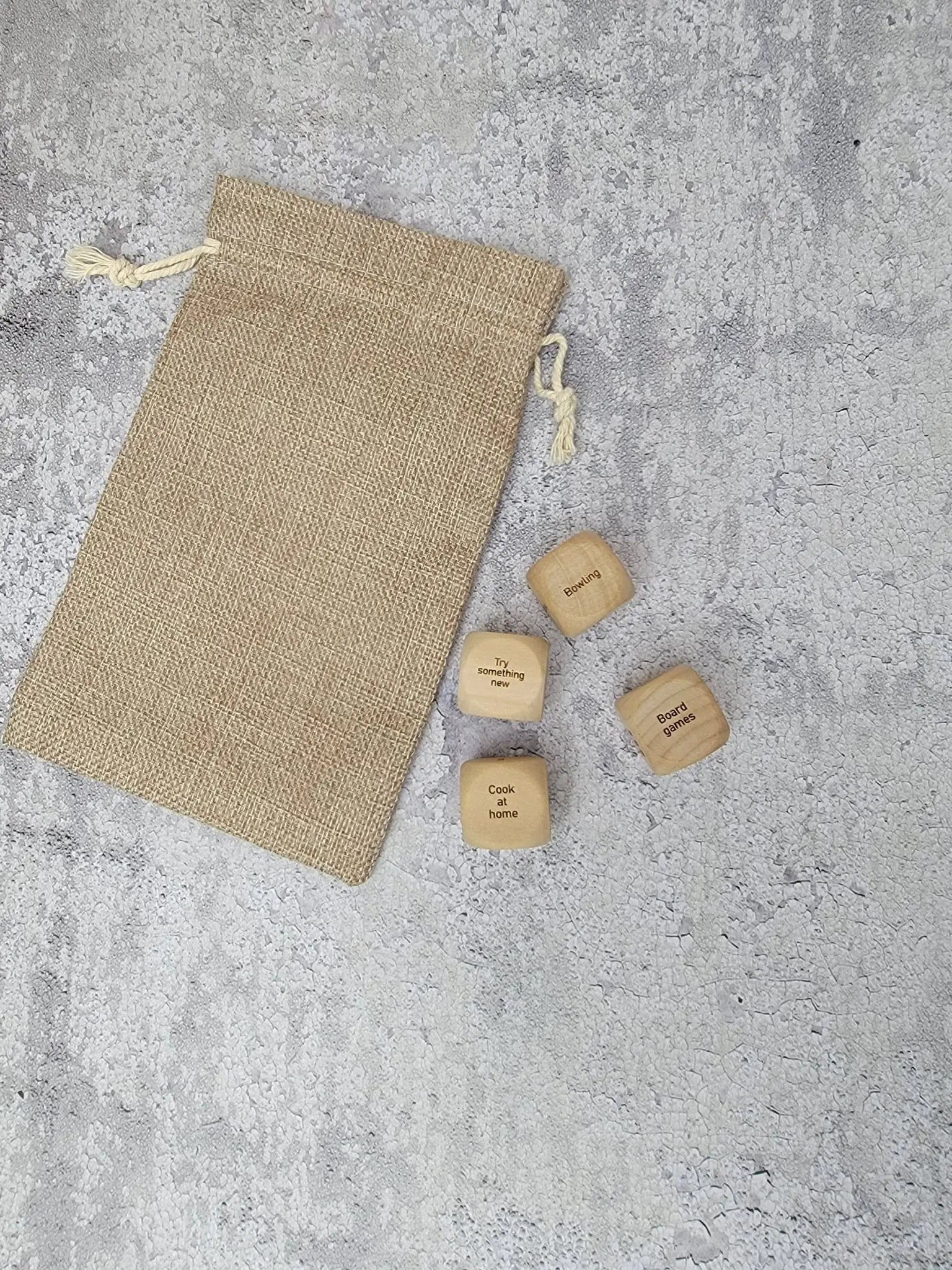 Personalized Couples Date Decision Dice by EverLee Creations, party games detail photo 5