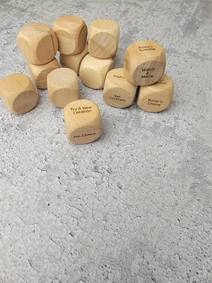 Personalized Couples Date Decision Dice by EverLee Creations, party games detail photo 7