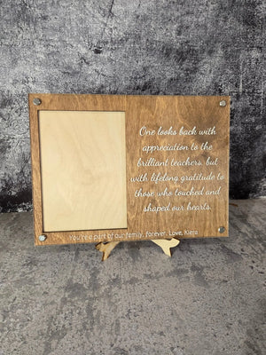 Personalized Engraved Picture Frame- Personalize With Your Favorite Quote or Personal Message by EverLee Creations, graphic tee main product photo