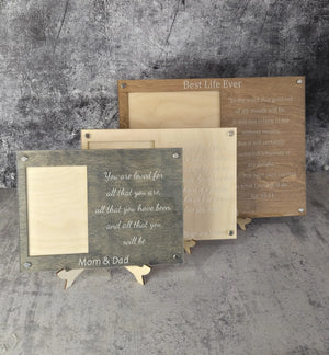 Personalized Engraved Picture Frame- Personalize With Your Favorite Quote or Personal Message by EverLee Creations, graphic tee detail photo 2