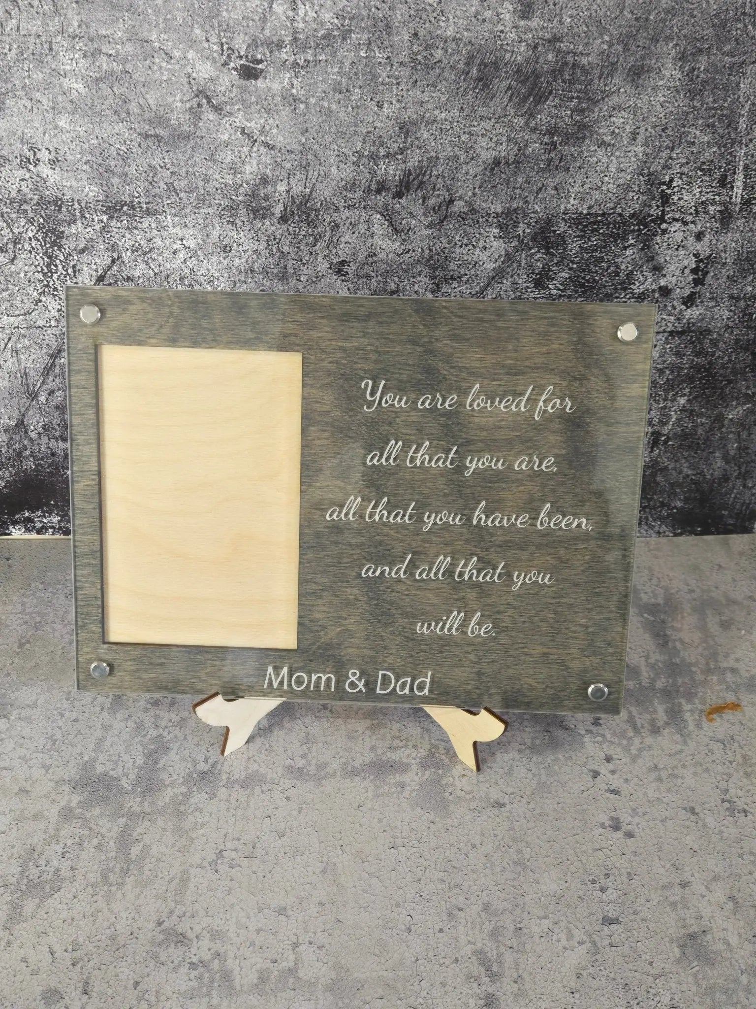 Personalized Engraved Picture Frame- Personalize With Your Favorite Quote or Personal Message by EverLee Creations, graphic tee detail photo 3