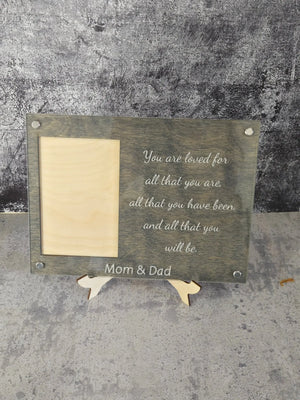 Personalized Engraved Picture Frame- Personalize With Your Favorite Quote or Personal Message by EverLee Creations, graphic tee detail photo 3
