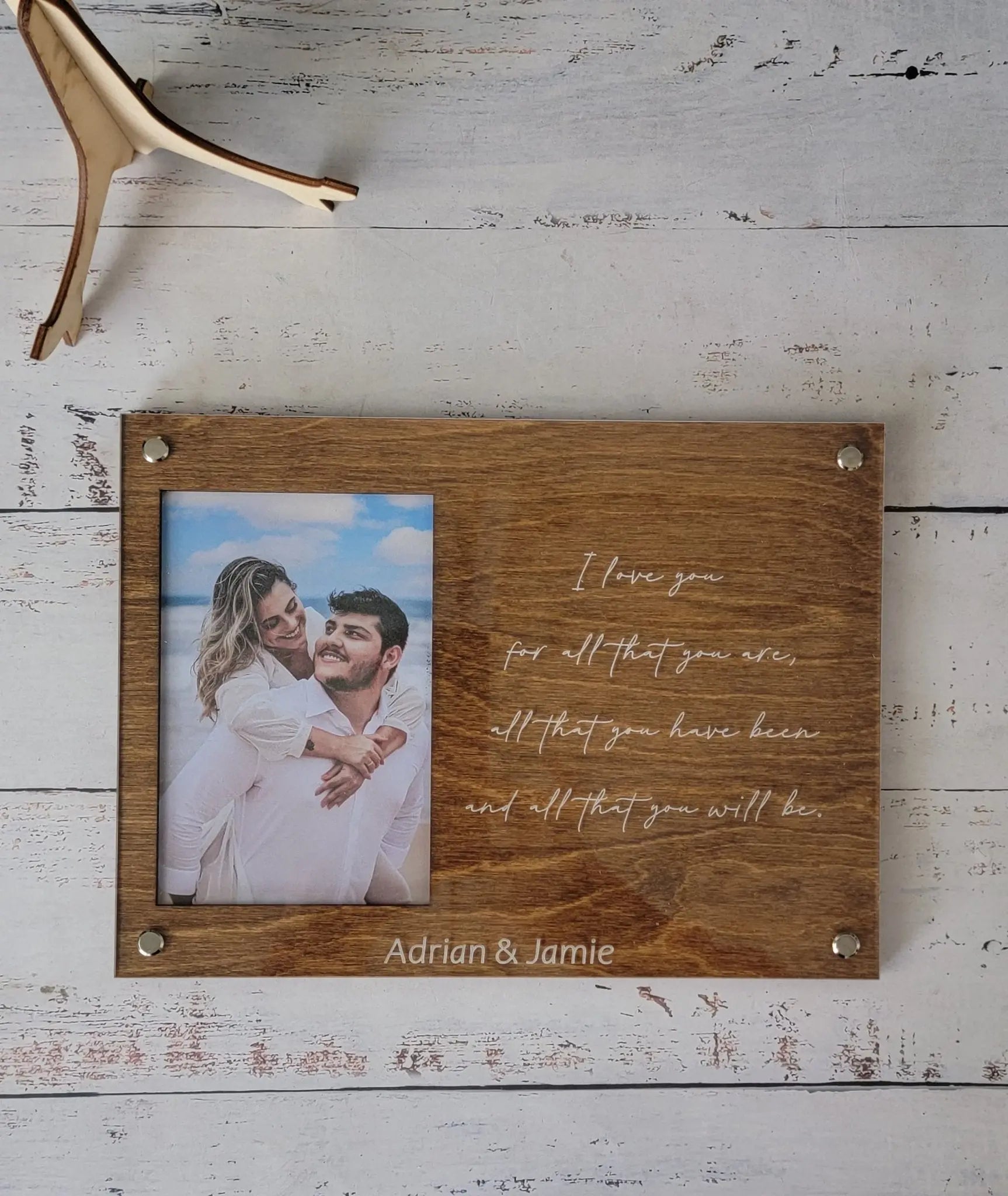Personalized Engraved Picture Frame- Personalize With Your Favorite Quote or Personal Message by EverLee Creations, graphic tee detail photo 10