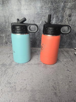 Personalized Kids Water Bottle with Straw EverLee Creations