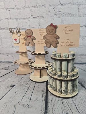 Personalized Tiered Christmas Money Cake by EverLee Creations, greeting & note cards main product photo