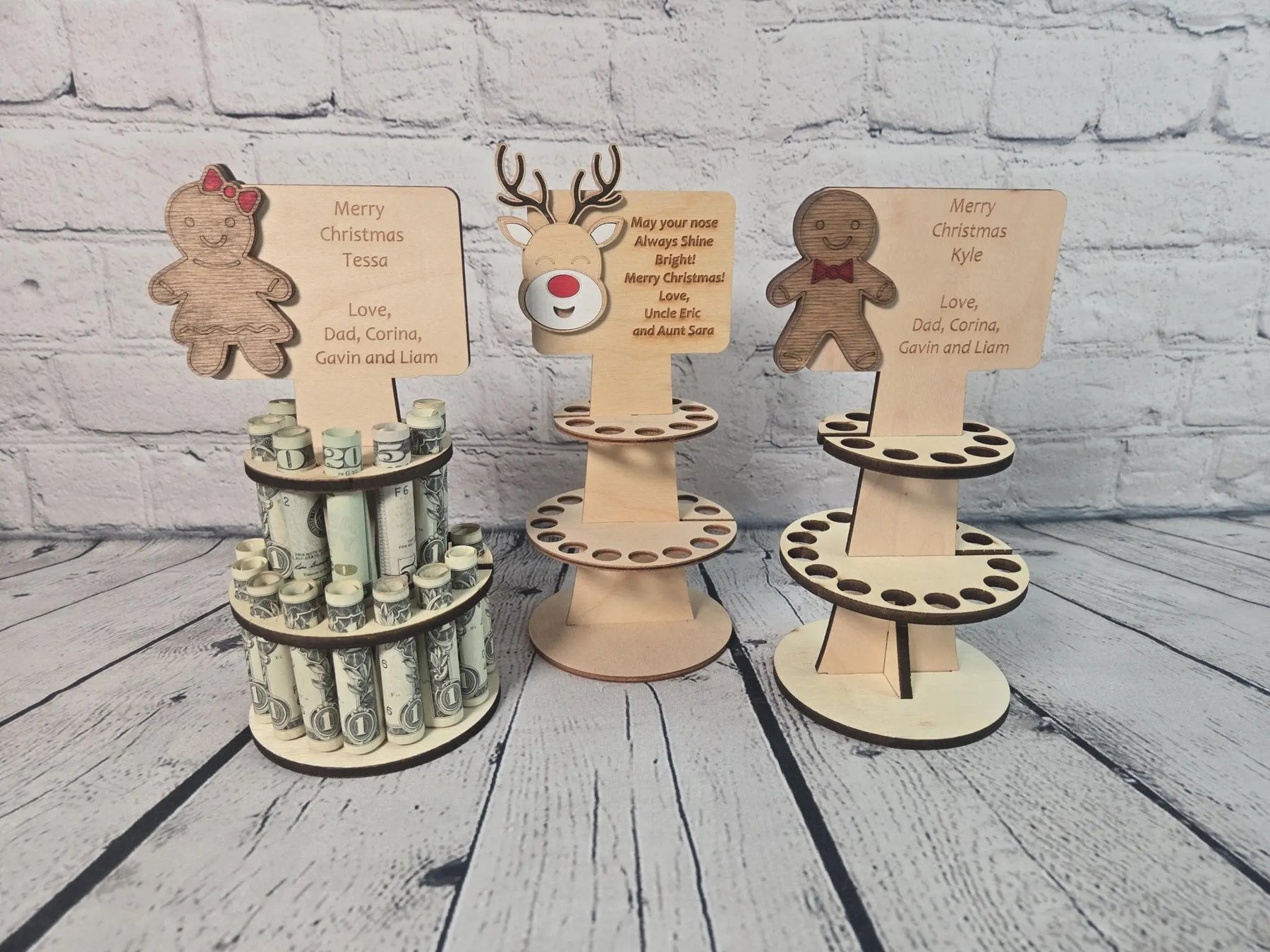 Personalized Tiered Christmas Money Cake by EverLee Creations, greeting & note cards detail photo 8