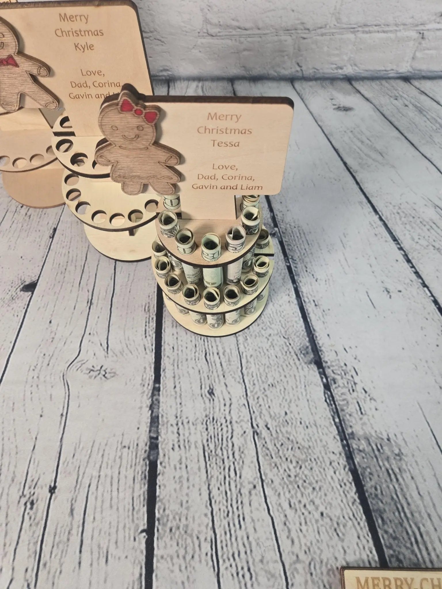 Personalized Tiered Christmas Money Cake by EverLee Creations, greeting & note cards detail photo 9