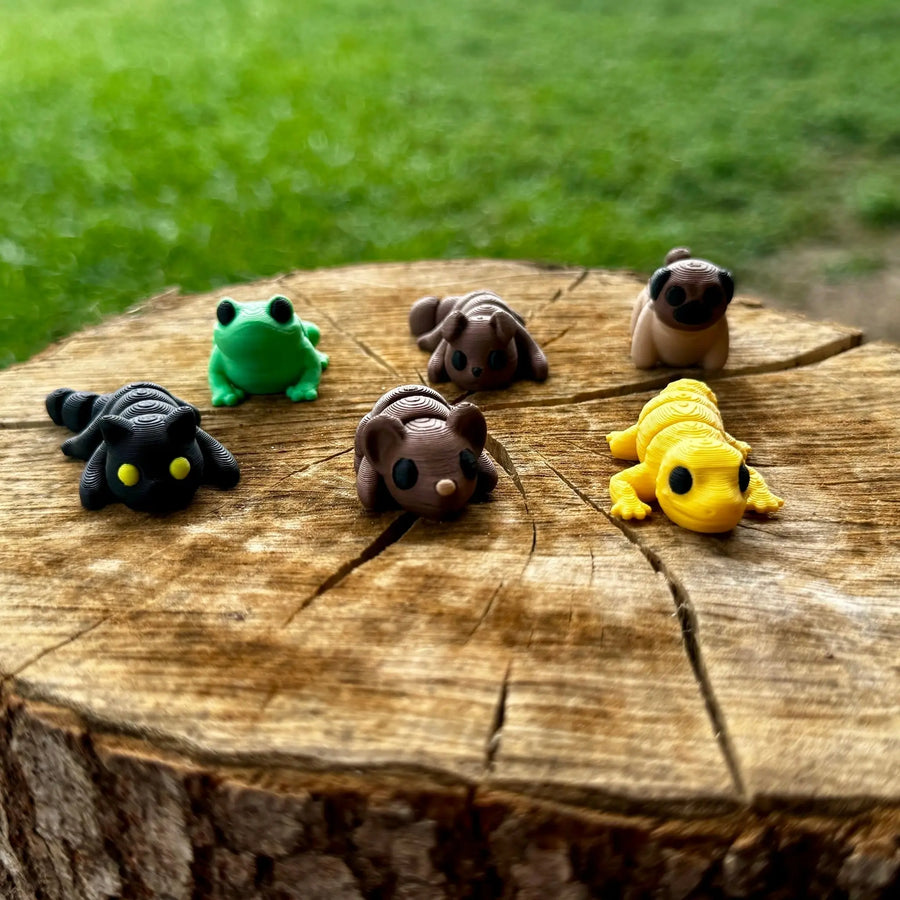 Pet Pals Mini Fidget Toy Bundle | 3D Printed Pet Animal Toys