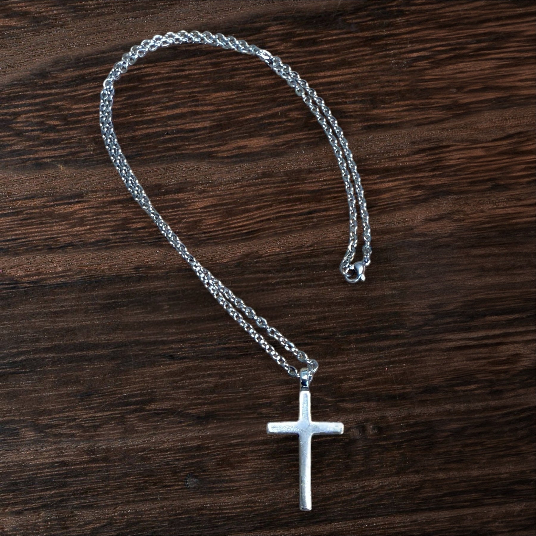 FAITH Classic Cross Necklace - Sterling Silver by Forged By Fire — view 7 of 14
