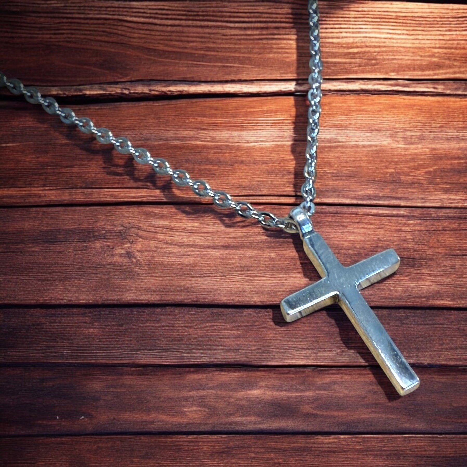 FAITH Classic Cross Necklace - Sterling Silver by Forged By Fire — view 6 of 14