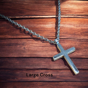 FAITH Classic Cross Necklace - Sterling Silver by Forged By Fire — view 9 of 14