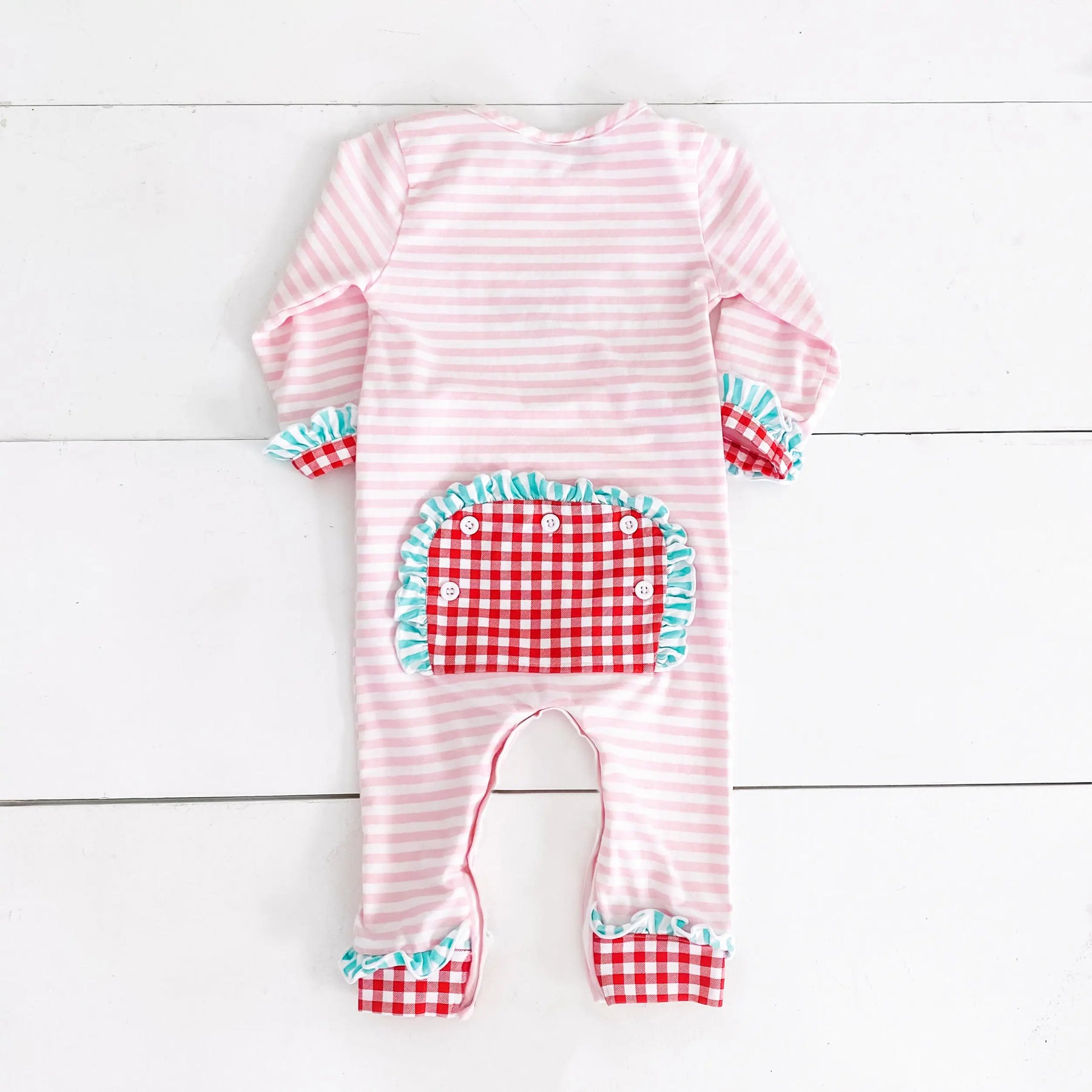 Pink Cookies For Santa Romper by Seven Lantern Lane, Southern lifestyle apparel detail photo 3