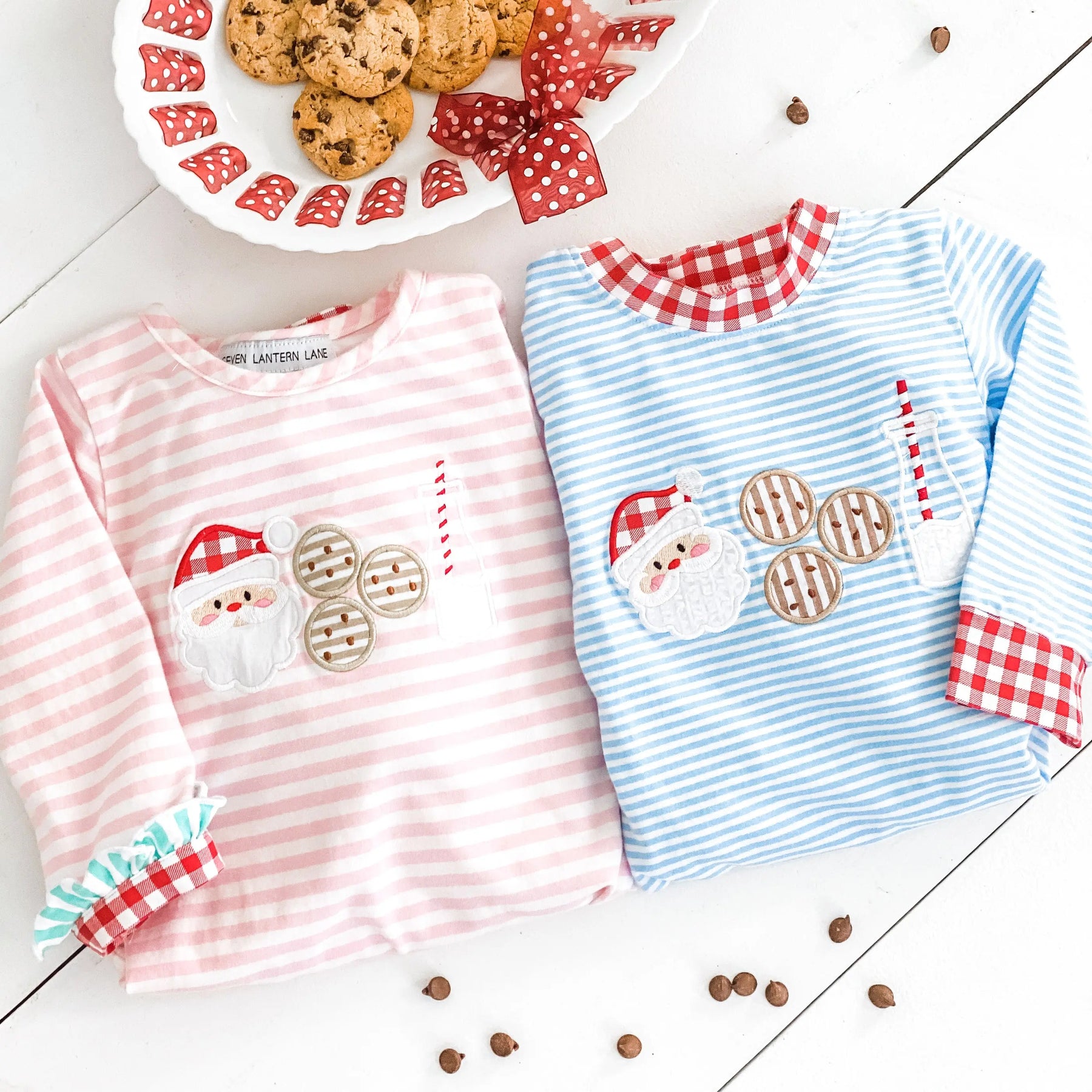Pink Cookies For Santa Romper by Seven Lantern Lane, Southern lifestyle apparel detail photo 10