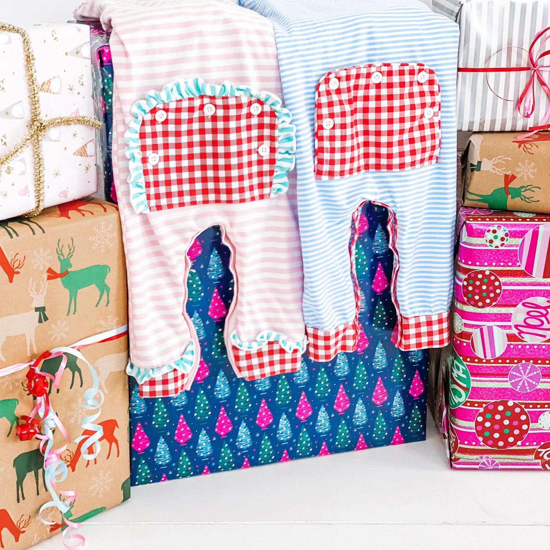 Pink Cookies For Santa Romper by Seven Lantern Lane, Southern lifestyle apparel detail photo 13