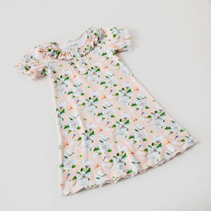 Pink Magnolia Organic Cotton Play Dress by Nola Tawk, Southern lifestyle apparel detail photo 4