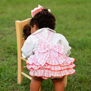 Pink Pumpkin Bubble by Seven Lantern Lane, children's boutique clothing detail photo 3