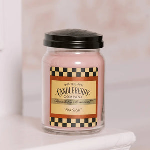 Pink Sugar™, Large Jar Candle (Collective) by The Candleberry® Candle Company, scented candle detail photo 2