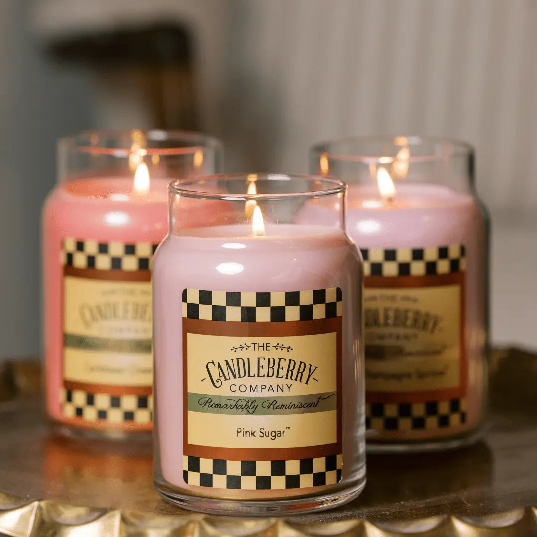 Pink Sugar™, Large Jar Candle (Collective) by The Candleberry® Candle Company, scented candle detail photo 3